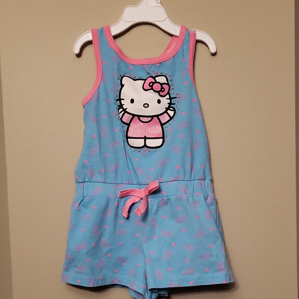 Hello Kitty blue and pink short romper